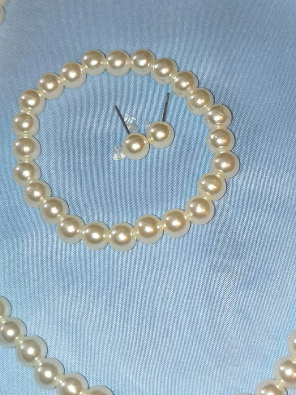 3 Pc Pearl Necklace Set